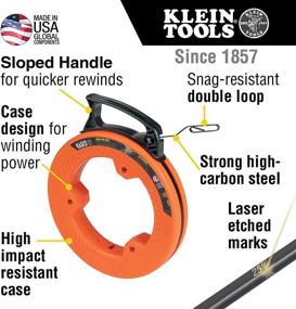 img 3 attached to 🐠 Klein Tools 56331 Fish Tape: Efficient Steel Wire Puller with Double Loop Tip - Optimized Housing and Handle, 1/8-Inch x 50-Foot