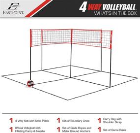 img 3 attached to Versatile 4-Way Volleyball and Badminton Net: Perfect for Multi-Sport Fun