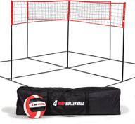 versatile 4-way volleyball and badminton net: perfect for multi-sport fun логотип