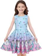 quedoris christmas printed casual twirly girls' dresses: festive fashion for the holiday season logo