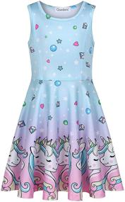 img 3 attached to Quedoris Christmas Printed Casual Twirly Girls' Dresses: Festive Fashion for the Holiday Season