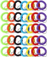 🌈 arroyner 70pcs colorful stretchy keychain bracelet: stylish spiral wristbands for outdoor activities and gym логотип