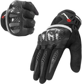 img 4 attached to 🧤 Men's Seektop Motorcycle Gloves - Full Finger Touchscreen Powersports Gloves for Enhanced Control