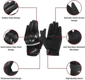 img 3 attached to 🧤 Men's Seektop Motorcycle Gloves - Full Finger Touchscreen Powersports Gloves for Enhanced Control