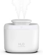 🌬️ 3l bedroom humidifier: ultrasonic, night light, 2 mist outlets, auto shut-off - ideal for baby, plants, and white air logo