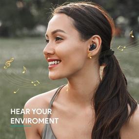 img 1 attached to 🎧 Enhanced Noise Cancelling Qualcomm CSR Bluetooth 5.0 Headphones - PALOVUE iSound True Wireless Earbuds with 4-Mic, Deep Bass, and IPX5 Waterproof Touch Control