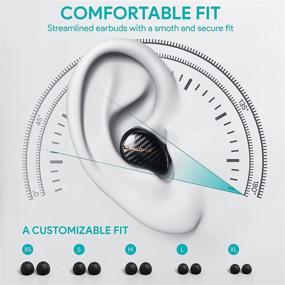 img 2 attached to 🎧 Enhanced Noise Cancelling Qualcomm CSR Bluetooth 5.0 Headphones - PALOVUE iSound True Wireless Earbuds with 4-Mic, Deep Bass, and IPX5 Waterproof Touch Control