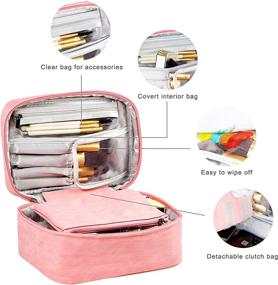 img 1 attached to HIJJMAXX Cosmetic Organizer Portable Toiletry Travel Accessories