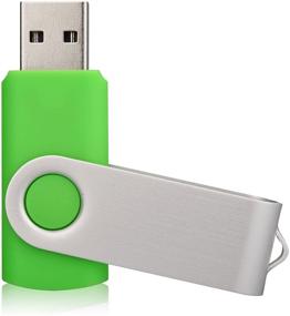 img 1 attached to 💽 KALSAN 32GB USB Flash Drives 6-Pack - Black/Blue/Green/Orange/Yellow/White - USB 2.0 Memory Stick
