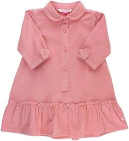 img 3 attached to 👗 Flowy Tiered Button Back Dress for Baby and Toddler Girls by RuffleButts