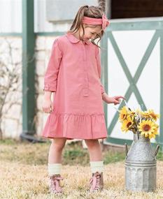 img 2 attached to 👗 Flowy Tiered Button Back Dress for Baby and Toddler Girls by RuffleButts