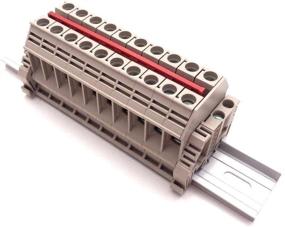 img 1 attached to Dinkle Solar Combiner DK10N Box Connector: Efficient 🔌 10 Gang DIN Rail Terminal Blocks, 6AWG, 60 Amp, 600V