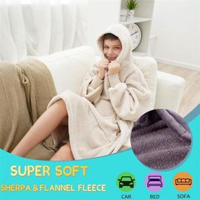 img 1 attached to 🧥 Oversized Sleeves Blanket Sweatshirt - Wearable Kids' Home Store