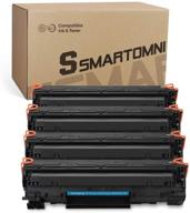 🖨️ s smartomni 4-pack compatible toner cartridge replacement for hp 83a cf283a - black, for hp laserjet pro mfp m225dn m225dw m127fw m127fn m201dw m201n m125nw m125a printer series logo