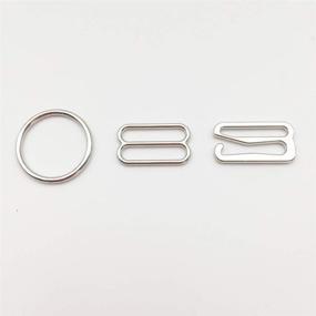 img 1 attached to 🔧 Zhongpai 150 pcs/lot Metal Lingerie Adjustment Strap Slides Hardware Sewing Clips: Sliver Color (12mm)