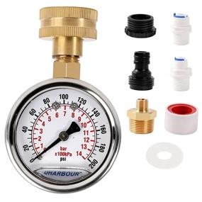img 4 attached to 🌡️ Glycerin Pressure Gauge Set with Adaptors from UHARBOUR