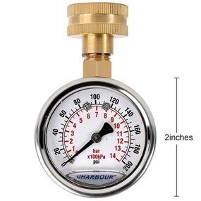 img 2 attached to 🌡️ Glycerin Pressure Gauge Set with Adaptors from UHARBOUR