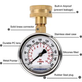 img 1 attached to 🌡️ Glycerin Pressure Gauge Set with Adaptors from UHARBOUR