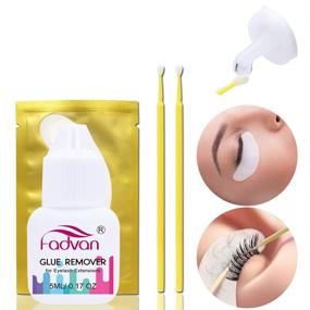 img 4 attached to 💧 FADVAN Eyelash Extensions Remover Gel 5ml - No Burn, Dissolves Powerful Adhesive- Professional Lash Remover for Extensions