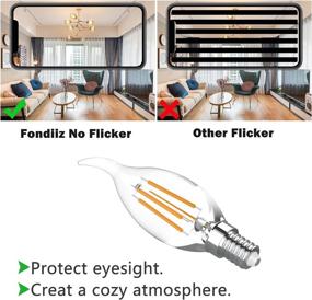 img 1 attached to 💡 Fondiiz Equivalent Candelabra Filament Non Dimmable - Unbeatable Lighting Efficiency