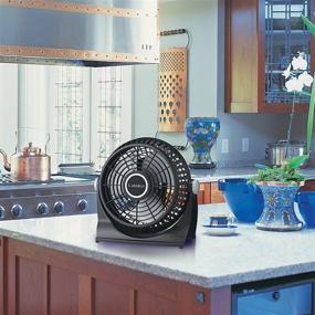 img 1 attached to 💨 Lasko Breeze Machine 507: Pivoting 2-Speed Floor/Table Fan - Black, Effective Household Cooling Solution