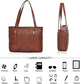img 3 attached to Изысканные кожаные женские сумки на плечо и кошельки: премиум соединение стиля и функциональности