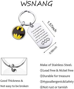 img 3 attached to 🦇 WSNANG Movie Inspired Bat Hero Man Keychain - Perfect Gift for Movie Fans and Fandom Jewelry Enthusiasts