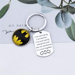 img 2 attached to 🦇 WSNANG Movie Inspired Bat Hero Man Keychain - Perfect Gift for Movie Fans and Fandom Jewelry Enthusiasts