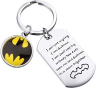 🦇 wsnang movie inspired bat hero man keychain - perfect gift for movie fans and fandom jewelry enthusiasts logo