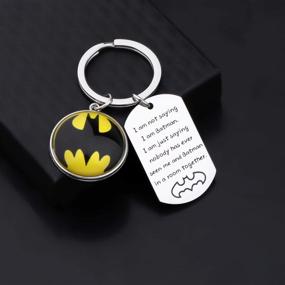 img 1 attached to 🦇 WSNANG Movie Inspired Bat Hero Man Keychain - Perfect Gift for Movie Fans and Fandom Jewelry Enthusiasts