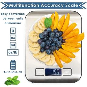 img 2 attached to 🔢 Maximize Accuracy and Convenience with Moss and Stone Digital Kitchen Scale - 11LB/5KG, LCD Display, Multifunctional, Stainless Steel Design