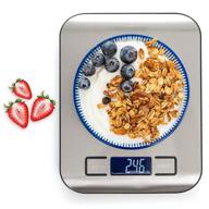 🔢 maximize accuracy and convenience with moss and stone digital kitchen scale - 11lb/5kg, lcd display, multifunctional, stainless steel design logo