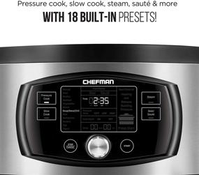 img 3 attached to 🍳 Chefman Multi-Function Oval Pressure Cooker 8 Quart: Programmable Multicooker for Slow Cooking, Sautéing, Steaming, and More! Includes 18 Presets, Nonstick Pot, Stainless Steel Design, and Recipe Book