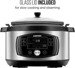 img 2 attached to 🍳 Chefman Multi-Function Oval Pressure Cooker 8 Quart: Programmable Multicooker for Slow Cooking, Sautéing, Steaming, and More! Includes 18 Presets, Nonstick Pot, Stainless Steel Design, and Recipe Book