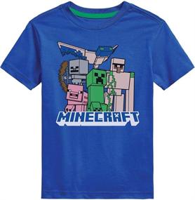 img 1 attached to 👕 Футболка для мальчиков Minecraft с коротким рукавом обычной посадки.