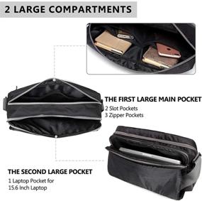 img 1 attached to 🎒 Men's Lightweight Water Resistant Messenger Bag for 15.6 Inch Laptop, Ideal for School, Office, and Shoulder Carry