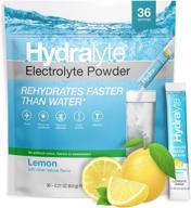 🍋 hydralyte electrolyte hydration powder packets with sparkling lemonade flavor - instant dissolve, non-gmo, 36 single serve powder drink mix for workout, cold & flu, late night recovery logo