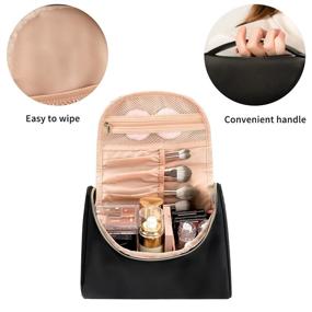 img 2 attached to 👜 Ethereal Travel Makeup Bag: Stylish & Spacious Cosmetic Organizer in Vegan Leather for Women