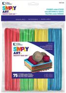 vibrantly colored jumbo craft sticks – loew-cornell simply art wood, 75 ct. logo