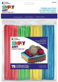 img 1 attached to Vibrantly Colored Jumbo Craft Sticks – Loew-Cornell Simply Art Wood, 75 ct.