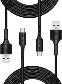 img 4 attached to Высокоскоростной кабель Micro USB для Android [2Pack 6.6FT] - зарядное устройство и синхронизационный шнур для PS4, Xbox, PS Vita, Kindle Fire, Echo Dot, электронных читалок, Samsung Galaxy S3/S4/S6/Edge/S7, LG, Motorola