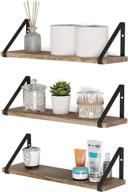 rustic wood floating shelves set for wall, laundry and bathroom storage - wallniture ponza logo