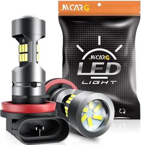 img 4 attached to 💡 JWCARO H11 LED Fog Light Bulbs, 6000 Lumens 15W, Super Bright 30 SMD Chips, 6000K Xenon White, H8 H9 H16 LED Bulbs, 360-degree Illumination, Pack of 2