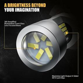 img 1 attached to 💡 JWCARO H11 LED Fog Light Bulbs, 6000 Lumens 15W, Super Bright 30 SMD Chips, 6000K Xenon White, H8 H9 H16 LED Bulbs, 360-degree Illumination, Pack of 2