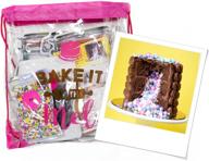 🎂 bake it with mel chocolate surprise cake baking kit - complete 15-pc set for kids and adults - serves 6 to 8 - includes dry ingredients, utensils, and cake board - perfect baking kits for chocolate lovers logo
