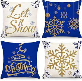 img 4 attached to CDWERD Christmas Decorations Decorative Pillowcase Bedding