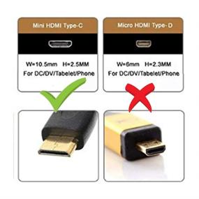 img 1 attached to 🔌 Seadream 6" Mini HDMI Right-toward Male to HDMI Female Cable Adapter - High Speed and 90 Degree Connector