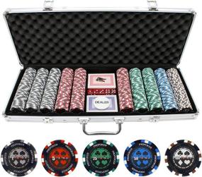 img 1 attached to 🃏 Versa Games 500-Piece Pro Clay Poker Set for Enhanced Poker Experience