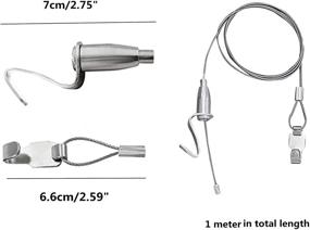 img 3 attached to 📸 8 Пакетов Регулируемой Системы Подвески Карнизов для Картин | Профессиональная Нержавеющая Стальная Проволока с Фото Крючками и S-образными Крючками | Идеально подходит для Картин на Стене, Выставок и Отображения Произведений Искусства (3,28 фута)