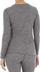 img 3 attached to 👕 Micro Waffle Thermal V-Neck for Women by Fruit of the Loom